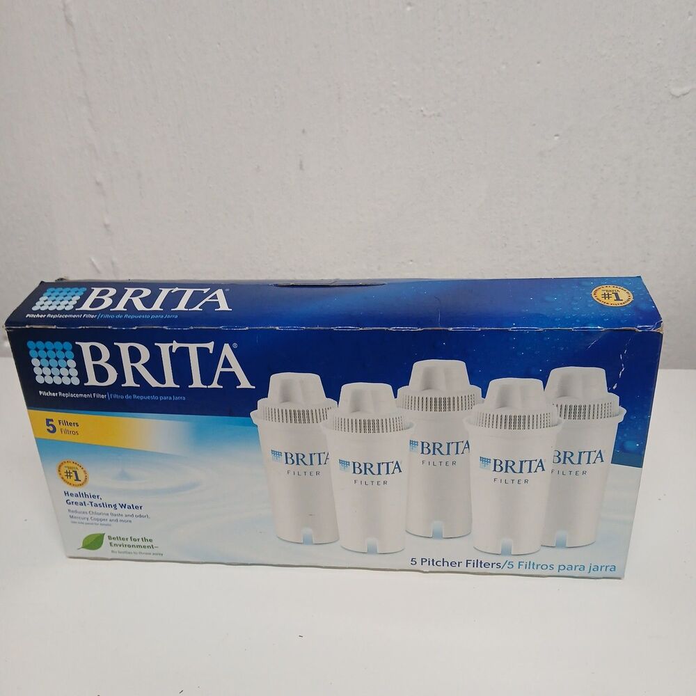 Brita 5 Pack 636011 Standard Replacement Water Filter  Pitchers  Dispensers